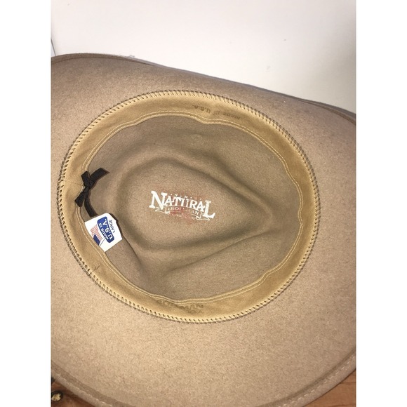 Bollman USA The Natural Tan Cream 100% wool USA Vintage Size Large Western main image 5